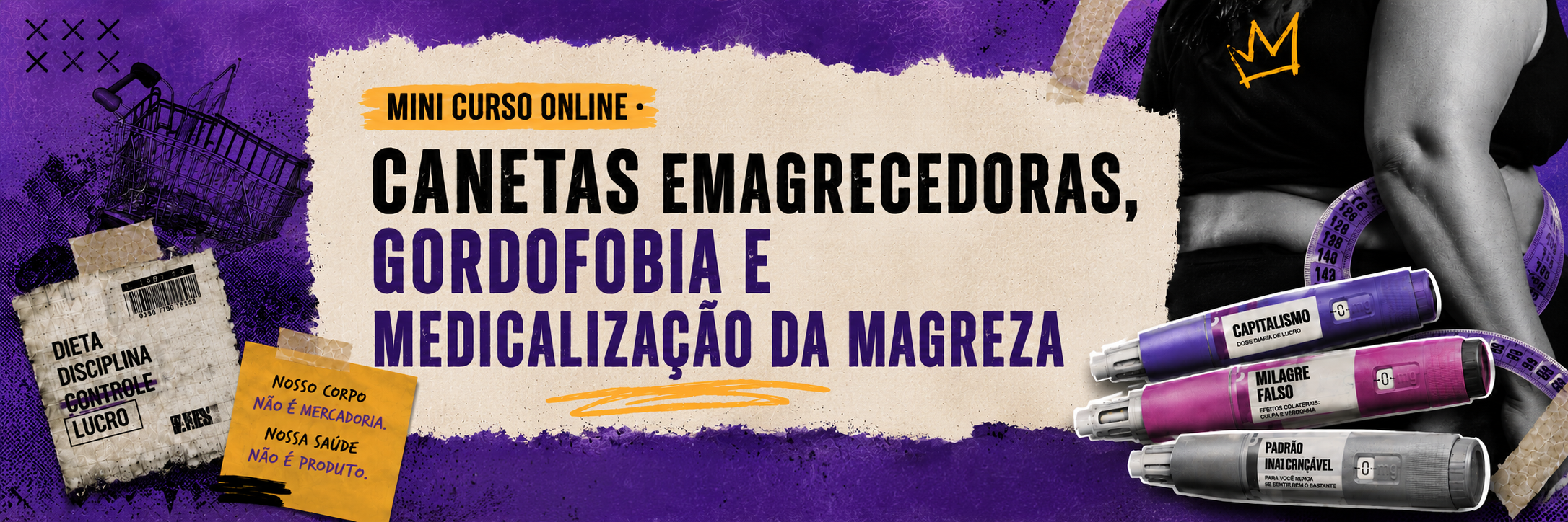Mini curso Canetas Emagrecedoras, Gordofobia e Medicalização da Magreza — Malu Jimenez